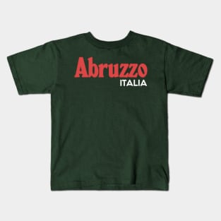 Abruzzo // Italia Typography Region Design Kids T-Shirt